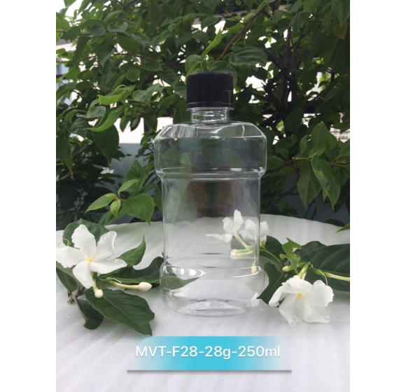 Chai PET dẹp MVT-F28-28G-250ml