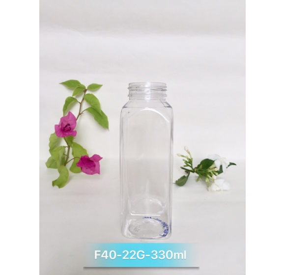 Chai PET vuông F40-22G-330ml